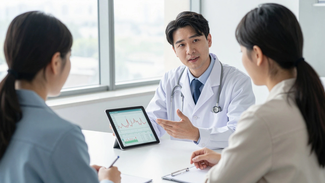 Doctor consulting with patient about diabetes treatment options