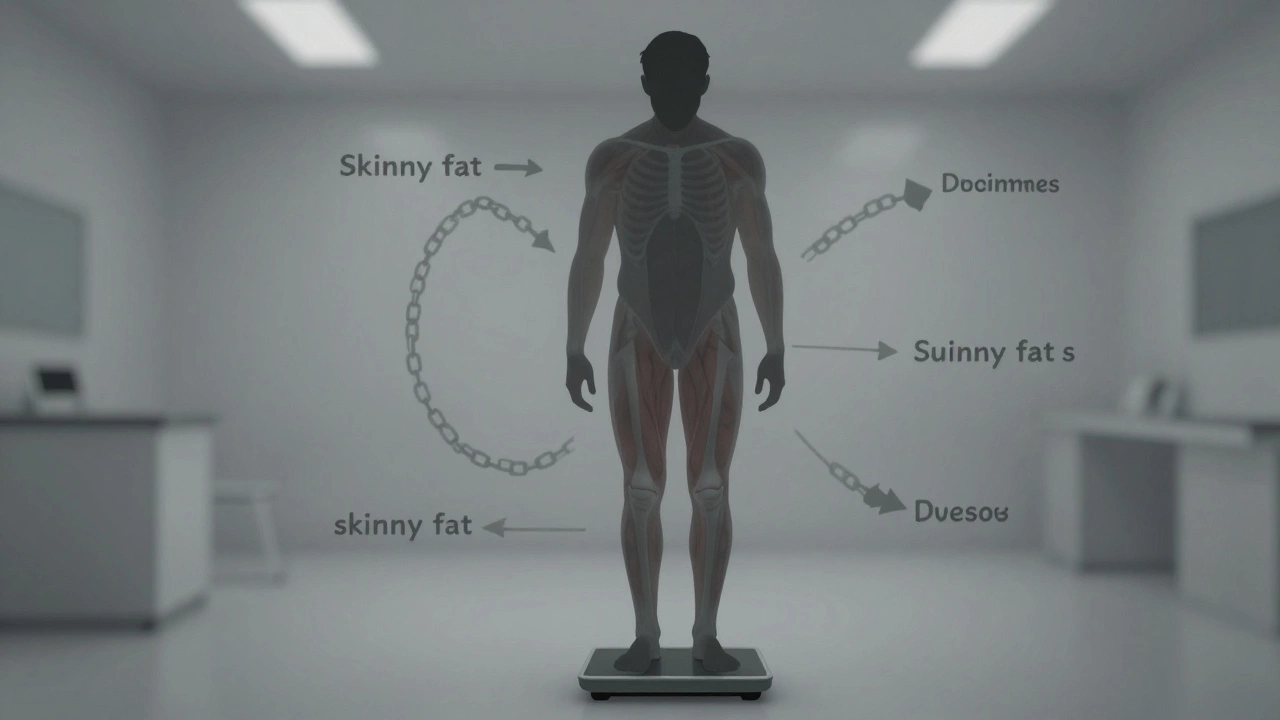 Translucent human figure showing muscle loss and dependency chains