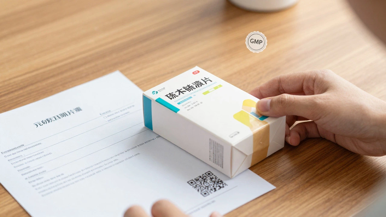 Online medicine delivery package with e-prescription and QR code